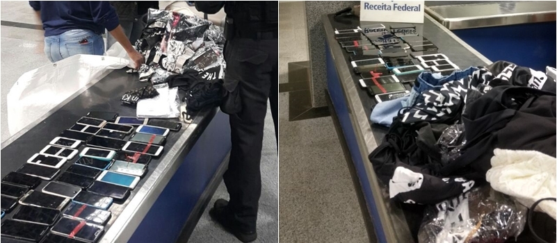 Receita Federal apreende celulares e roupas de marca com estudante no aeroporto de Salvador