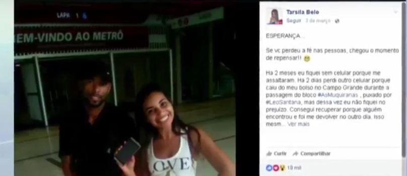 HONESTIDADE: Desempregado, homem encontra celular em bloco de Carnaval e&#8230; devolve!; Veja