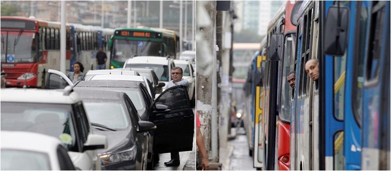 TUDO PARADO: Em manhã de greve, Salvador tem quase 50 km de lentidão