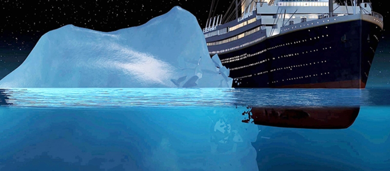 RISCO TITANIC: Iceberg gigantesco se despende do polo sul e avança sobre oceanos