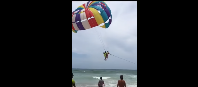 VÍDEO: Idoso morre ao fazer esporte radical no mar da Tailândia; Polícia investiga o acidente