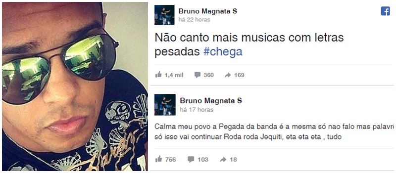 &#8216;CHEGA!&#8217;: Cantor da ?La Fúria? diz que não cantará mais músicas com letras pesadas