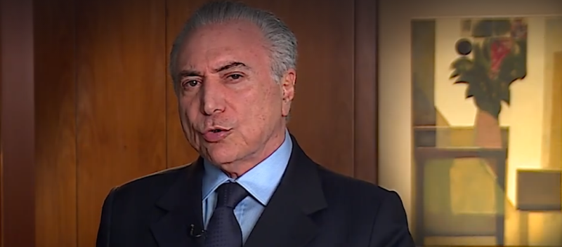 POLÍTICA: &#8220;Sabemos que tem gente que quer parar o Brasil&#8221;, provoca Temer em vídeo oficial