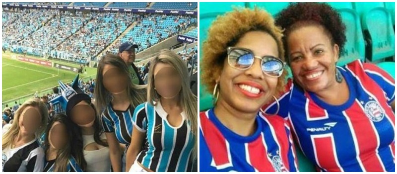 POLÊMICA: Torcedora do Bahia critica racismo em montagem com fãs do Grêmio: &#8216;É crime&#8217;