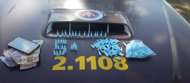 ALCANÇADO: Traficante com 200 pinos de cocaína é capturado em Brotas