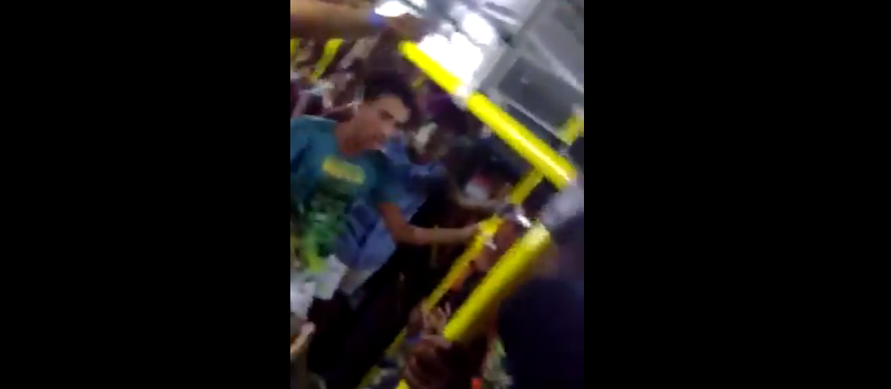 EXCLUSIVO: Vídeo mostra pancadaria e agressão dentro de ônibus em Salvador; Assista