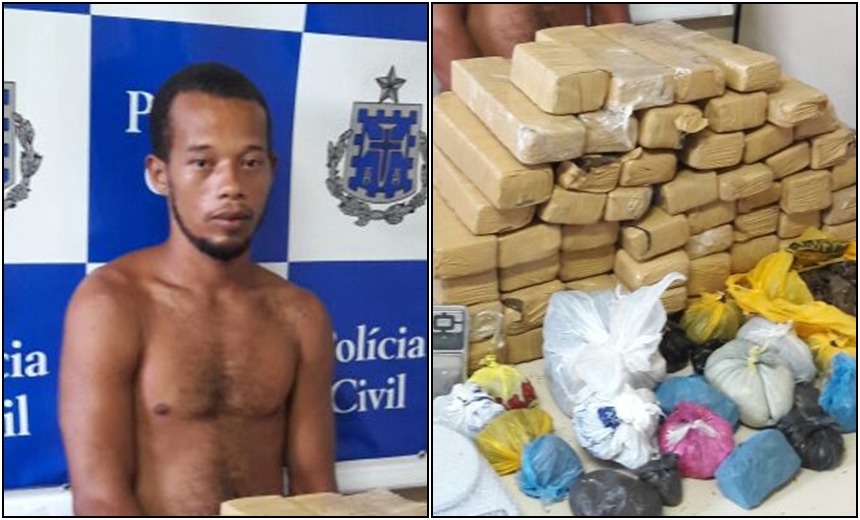 ILHÉUS: Polícia descobre depósito de drogas dentro de casa; Traficante é preso em flagrante