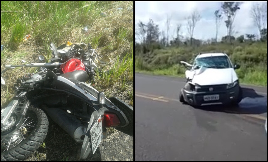 VÍDEO: Duas pessoas morrem em acidente envolvendo motocicleta e carro na BA-001