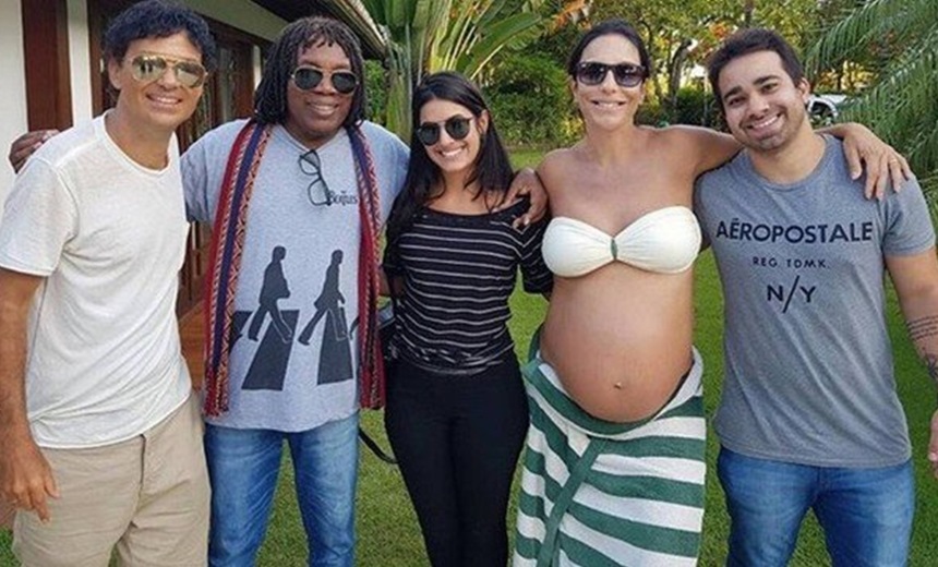 BOAS VIBRAÇÕES: Grávida, Ivete Sangalo recebe visita de Milton Nascimento e Jorge Vercillo