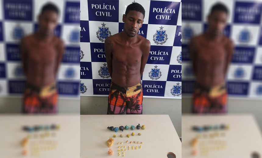 TRÁFICO: Homem que escondia drogas em terreno baldio é preso em Santo Antônio de Jesus