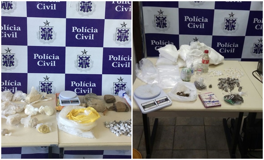 OPERAÇÃO POLICIAL: Draco apreende 500 pedras de crack, cocaína e maconha