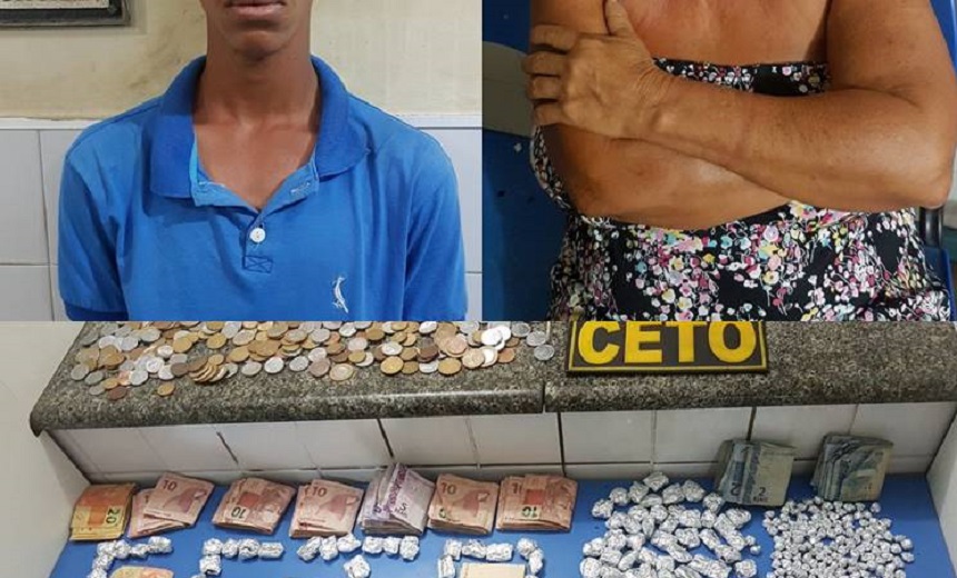 ENTRE GERAÇÕES: Idosa de 66 anos e jovem de 19 são presos com drogas em Alagoinhas