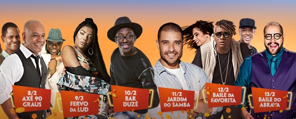CARNAVAL 2018: Camarote Schin Aê terá shows de Ludmilla, Tiago Abravanel, Diogo Nogueira, Mumuzinho e Axé 90 graus