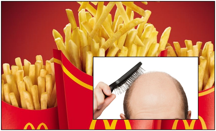 A CURA: Batata frita de fast food pode fazer nascer cabelo na cabeça de careca