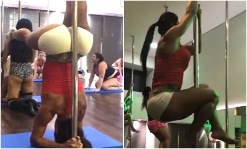 ALUNA EXEMPLAR: Gracyanne Barbosa mostra flexibilidade em aula de &#8216;twerk&#8217;; Veja