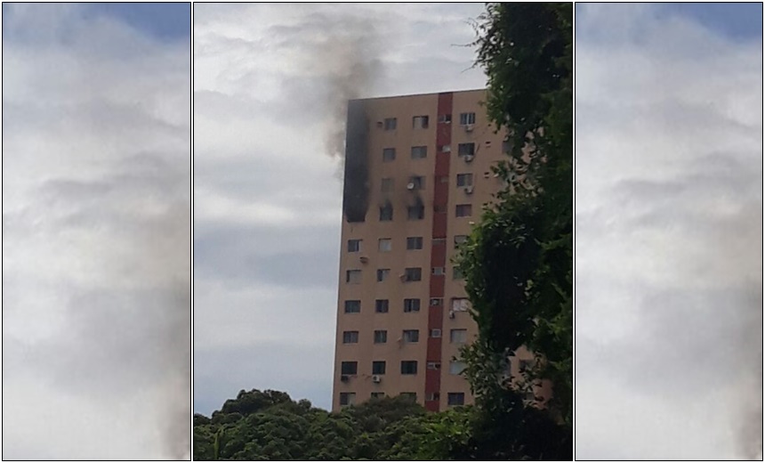 PÂNICO! Incêndio atinge apartamento residencial no bairro de Brotas; Veja vídeo