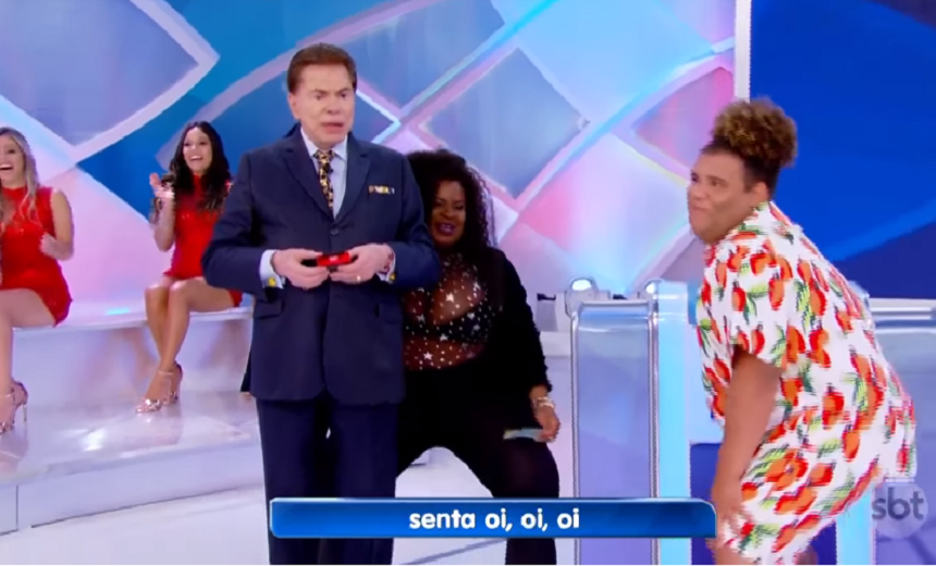 Silvio Santos faz pergunta indiscreta ao vivo para Jojo Toddynho e Gominho dança funk