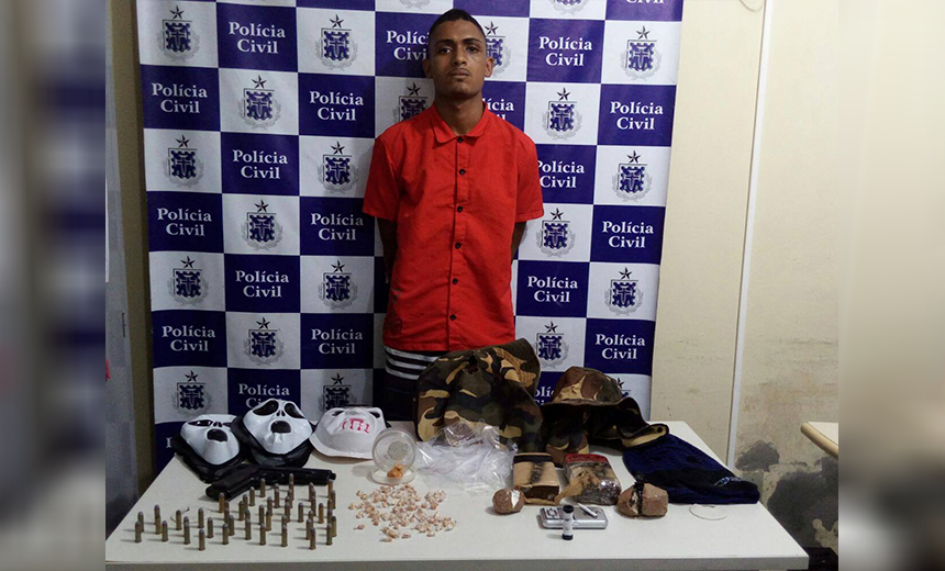 CAIU: Traficante é preso em flagrante com crack, maconha e cocaína em Valença