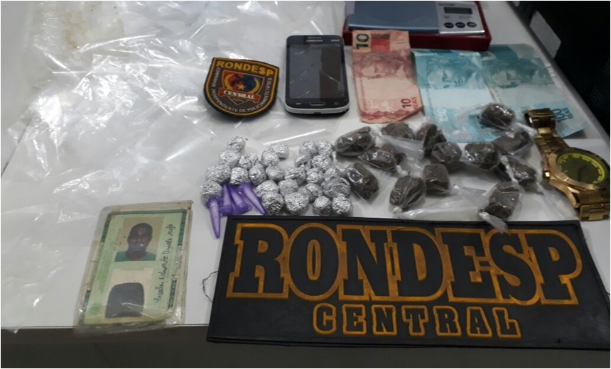 Rondesp Central captura traficante com drogas em Sussuarana