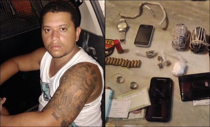 Polícia apreende explosivos com traficante dentro de casa na Ilha de Itaparica