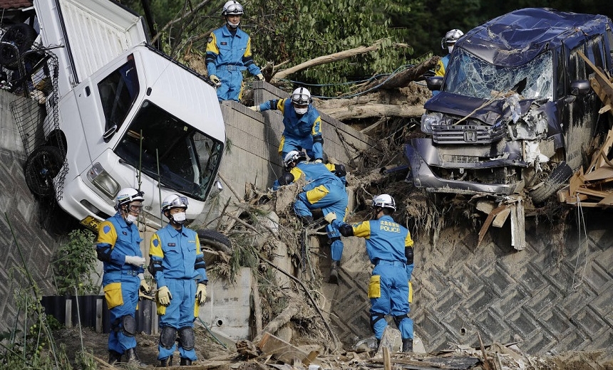 Japão mantém busca por desaparecidos devido às fortes chuvas