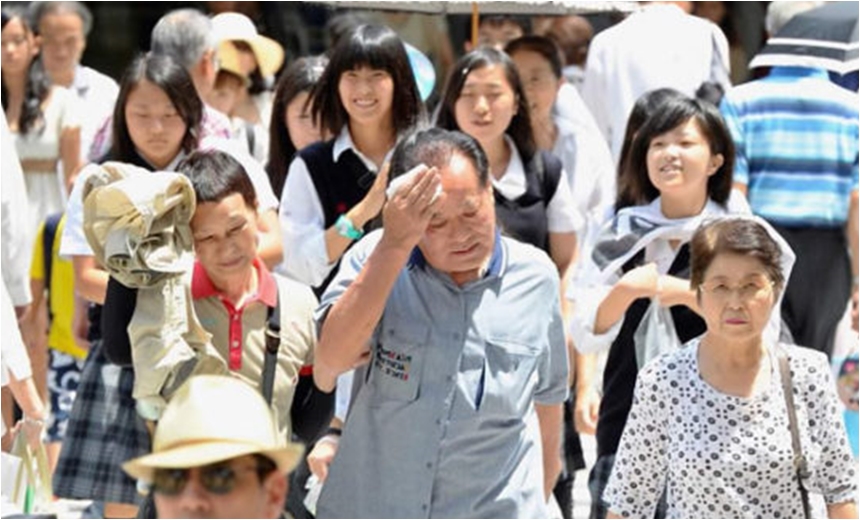 Nova onda de calor registra recorde no Japão: 41,1ºC