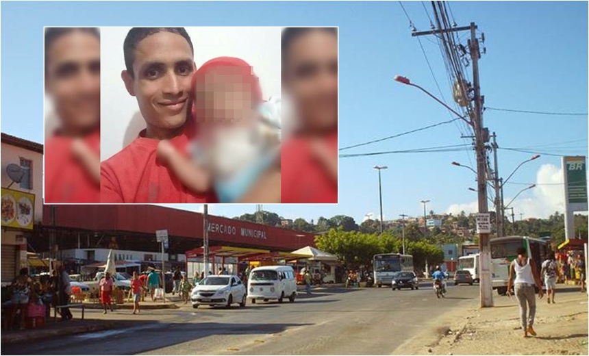 Jovem é morto com facadas no pescoço em frente ao Mercado Municipal de Simões Filho