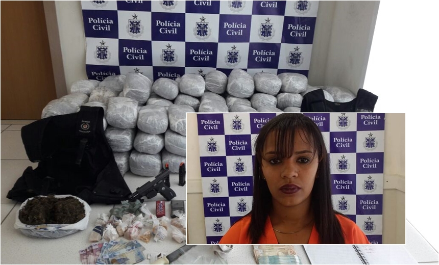 Mulher é presa com 105 quilos de maconha em Porto Seguro