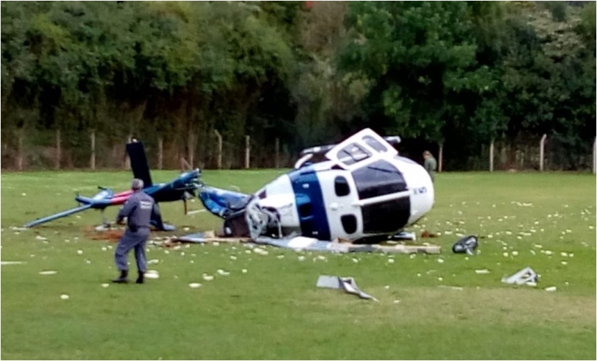 Helicóptero que transportava o governador capixaba cai em fazenda