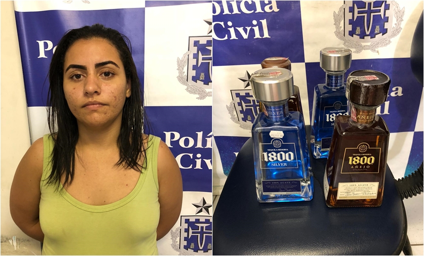 Jovem de 21 anos é presa duas vezes em duas semanas por furtar bebidas alcoólicas