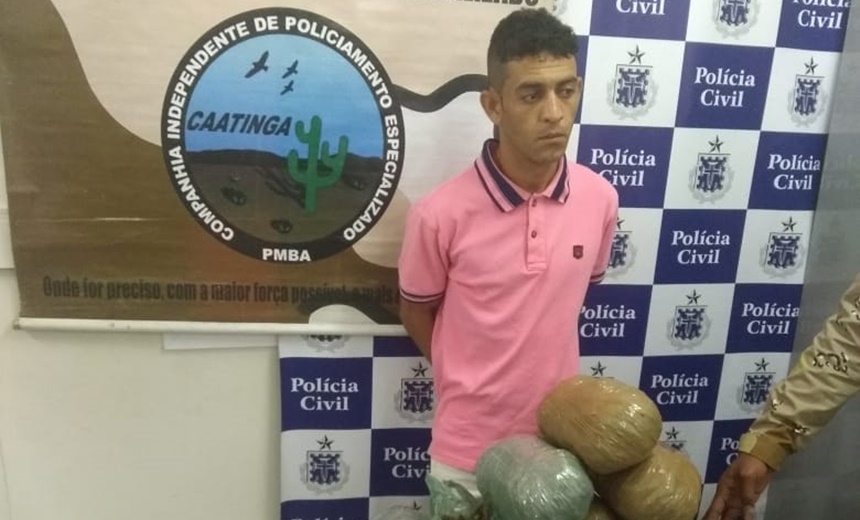 Polícia prende suspeito, apreende maconha e recupera animais furtados