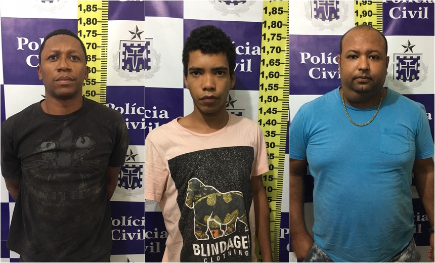 Trio de receptadores é preso em Feira com armas e veículo roubado