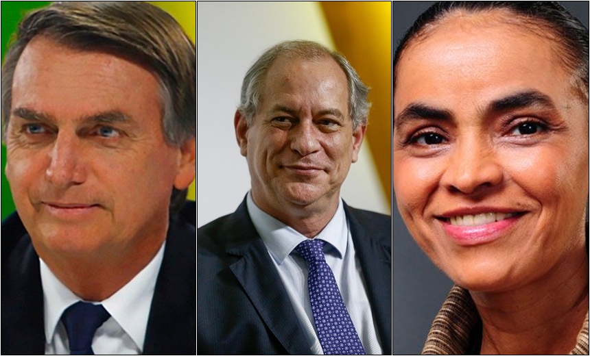 Presidenciáveis, Bolsonaro tem 22% das intenções de voto; Ciro e Marina, 12%, diz Ibope