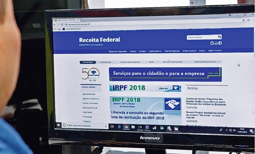 Receita libera hoje consulta ao 4º lote de restituição do Imposto de Renda 2018