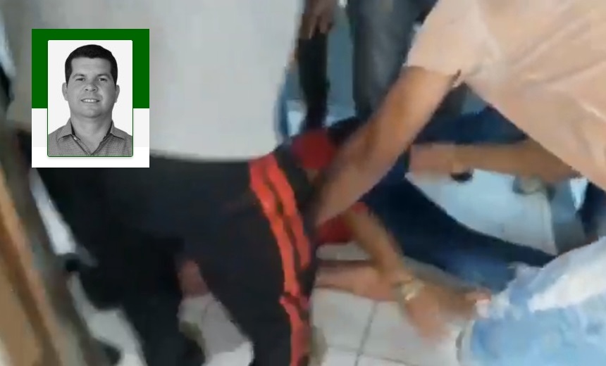 Vídeo mostra homem caído após suposta agressão de prefeito do interior da Bahia