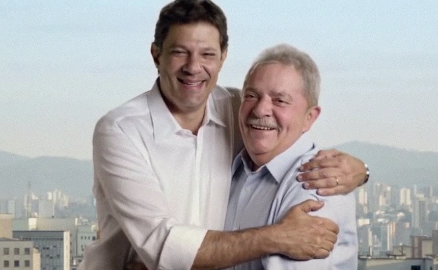 Lula escreve bilhete ao povo pedindo voto em Haddad como presente de aniversário