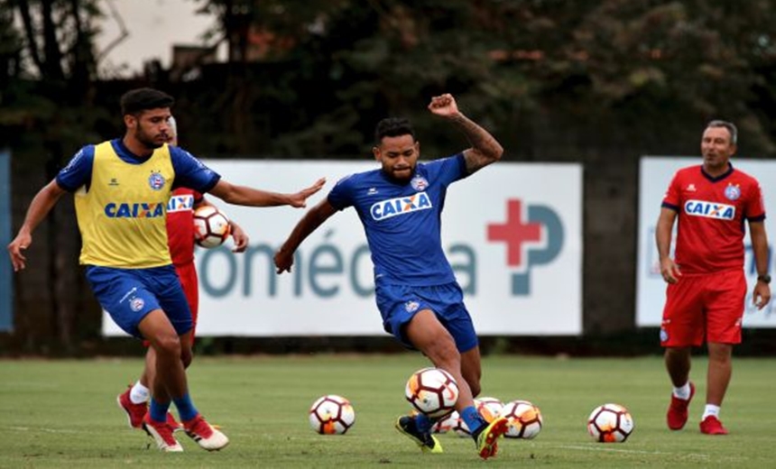 Sul-Americana: Bahia treina visando o Atlético-PR; Gilberto e Élber são dúvidas