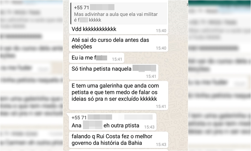 Em grupo, alunos do Antônio Vieira pregam tortura e detonam professores; veja fotos