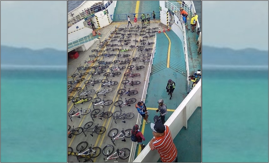 Foto de bicicletas deitadas no ferry boat é antiga, diz administradora