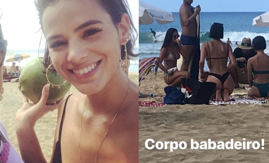 Fã encontra Bruna Marquezine na praia e aplaude boa forma: &#8220;Corpo babadeiro&#8221;