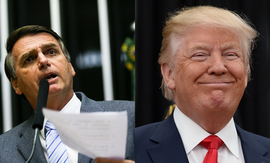 Donald Trump cumprimenta Bolsonaro pela posse através das redes sociais