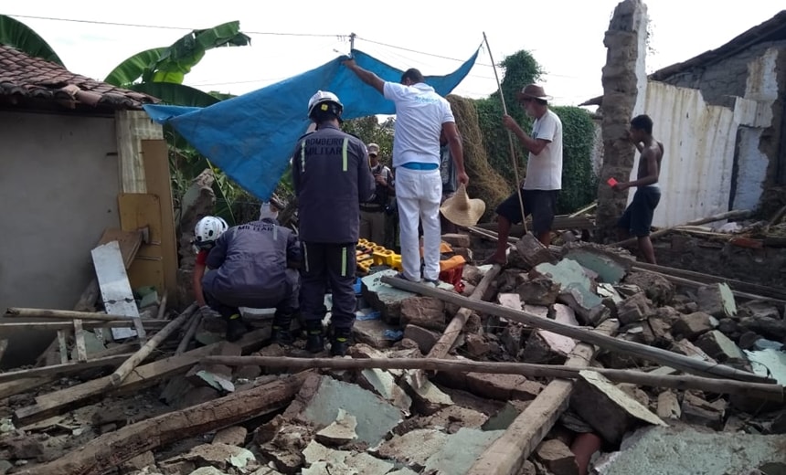 Idoso de 60 anos fica ferido após casa desabar em Itaberaba