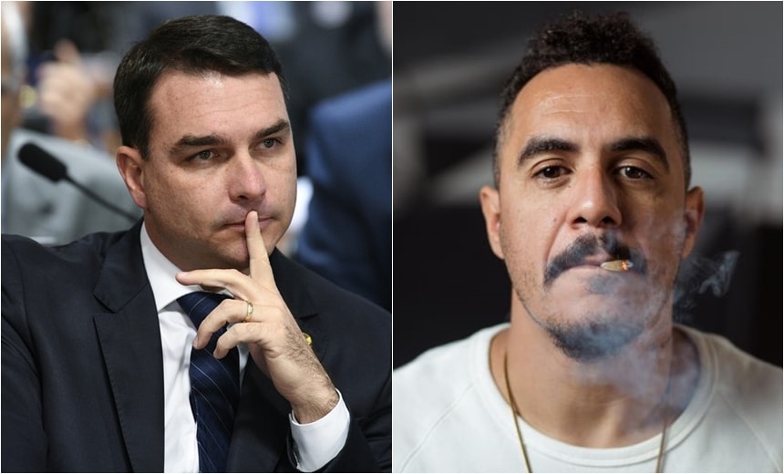 Flávio Bolsonaro nega envolvimento com milícias e D2 provoca: &#8220;nego que fumo maconha&#8221;