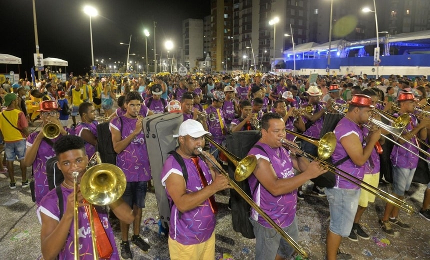 Mais de 20 bandas de sopro e percussão vão animar a Barra nesta quarta-feira