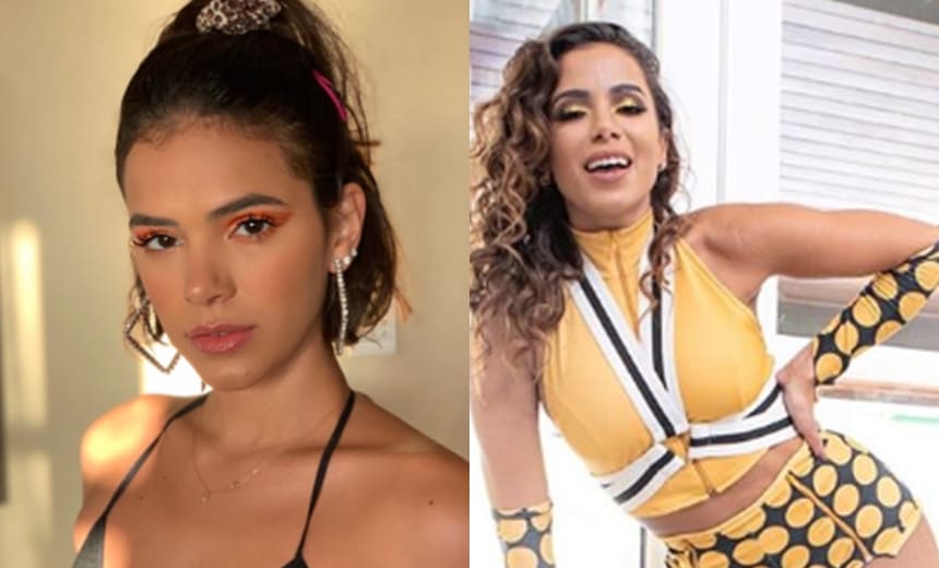 Com Bruna Marquezine no trio, Anitta puxa bloco com look inspirado no É o Tchan; veja