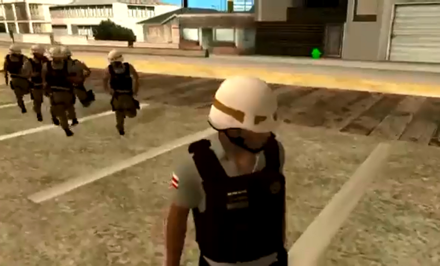 Com música de Kannário, &#8220;policiais militares&#8221; do GTA agridem foliões; assista