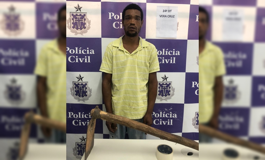 Suspeito de matar homem com enxada é preso em Vera Cruz