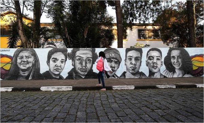 Vítimas de massacre em Suzano são homenageadas com grafite em parede da escola