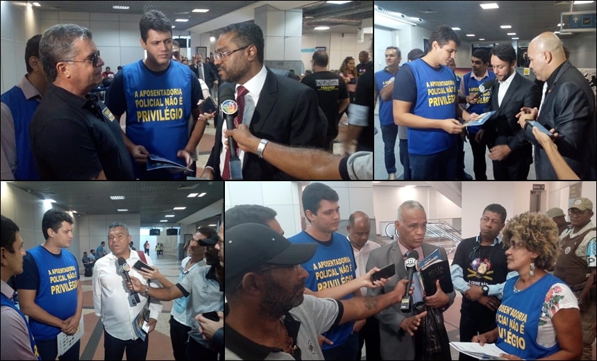 Políticos baianos são parados no aeroporto em protesto contra a Reforma da Previdência