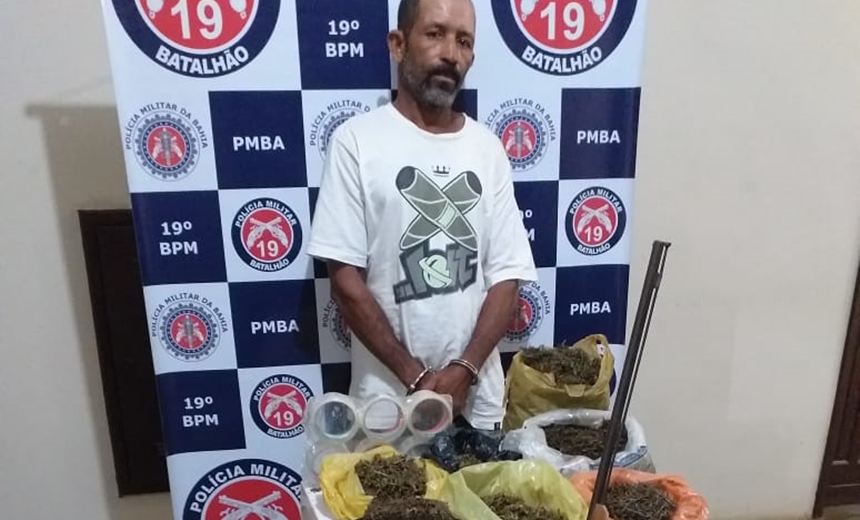 Polícia apreende cerca de 50 kg de maconha, em Itaquara